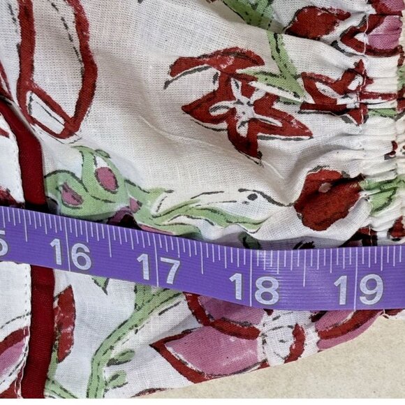 Brand new tuckernuck Sue Sartor maroon , green & white contrast print Dress - Picture 2 of 13